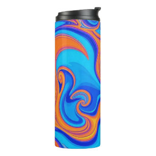 Colourful Psychedelic Waves Thermal Tumbler