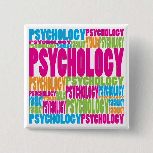 Colourful Psychology 2 Inch Square Button (Front)