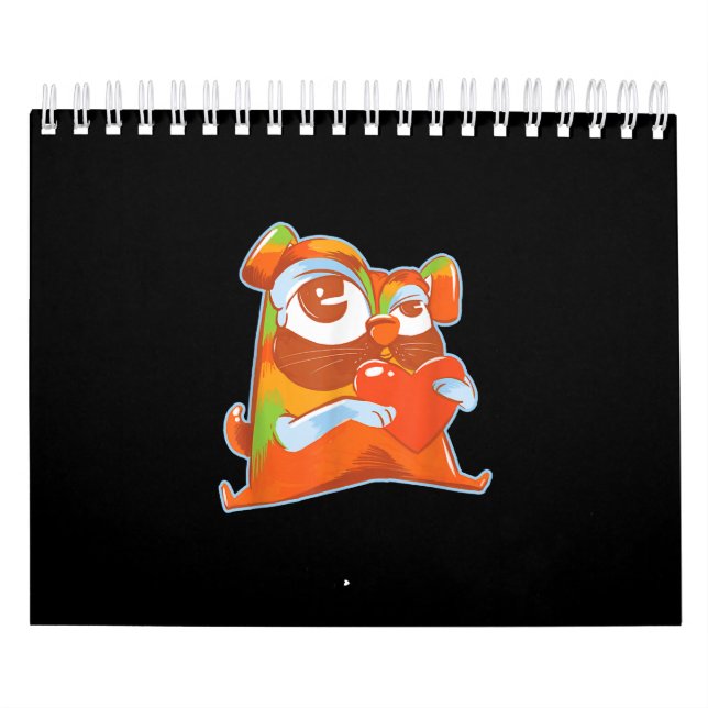 Colourful Pug - Pop Art Funny Artistic Pug Lover Calendar (Cover)