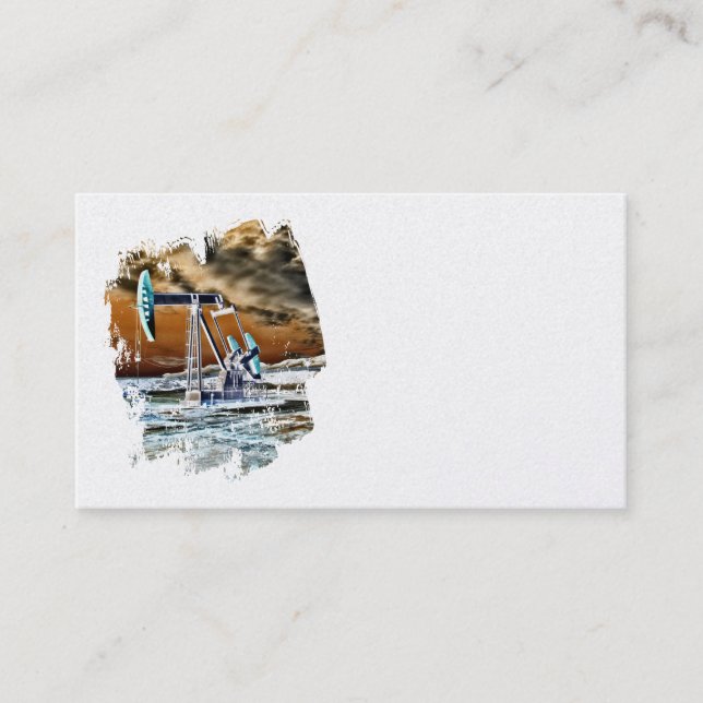 Colourful Pumping Unit Business Cards (Front)