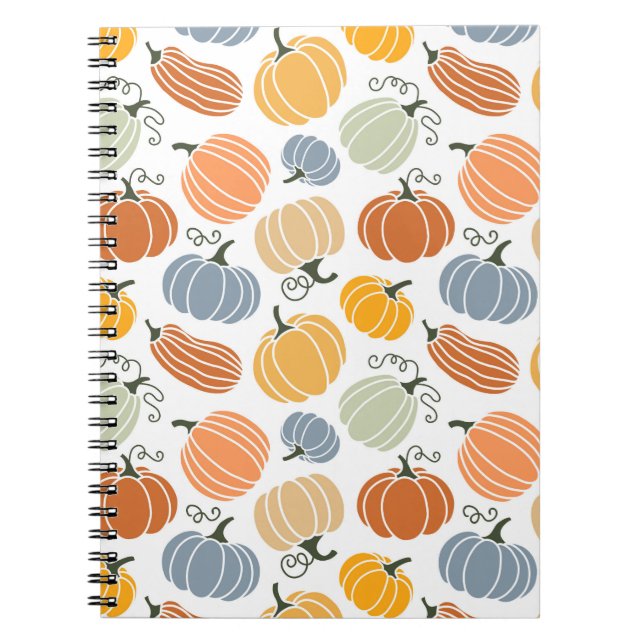 Colourful Pumpkin Gourd Pattern Notebook (Front)