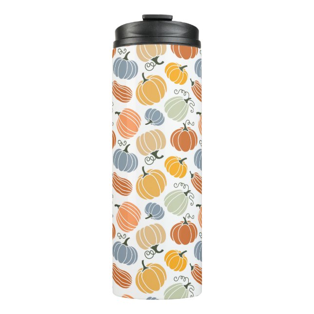 Colourful Pumpkin Gourd Pattern Thermal Tumbler (Front)