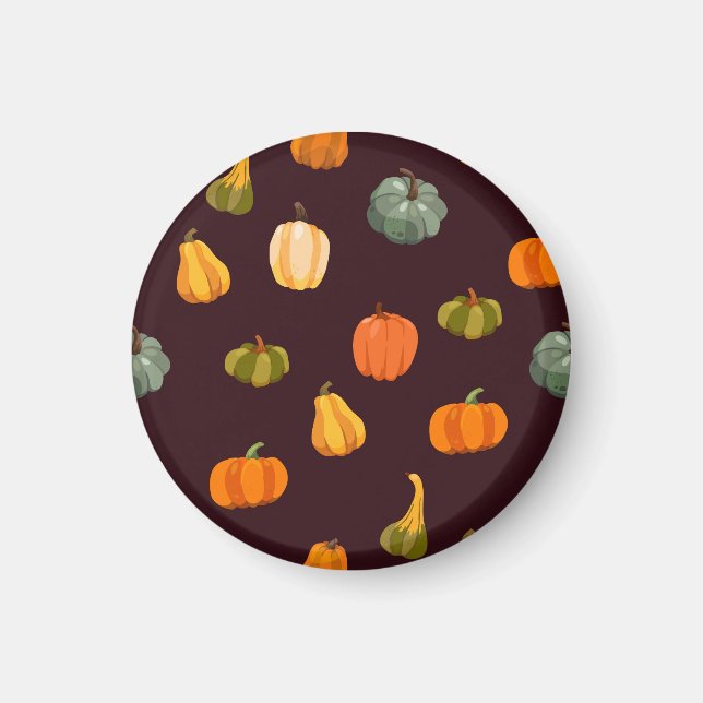 Colourful Pumpkins: Dark Autumn Elegance. Magnet (Front)