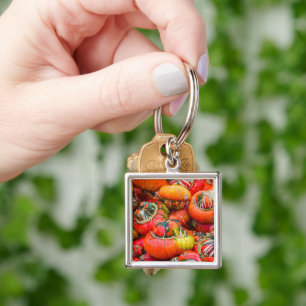 Colourful pumpkins keychain