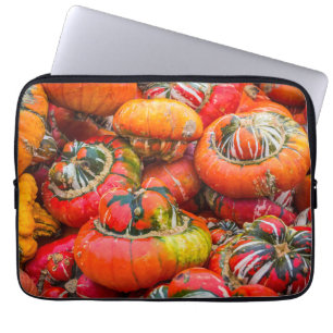 Colourful pumpkins laptop sleeve