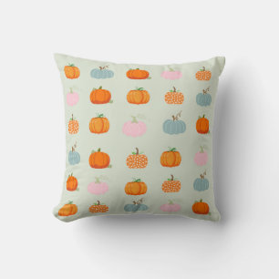 Colourful Pumpkins Throw Pillow