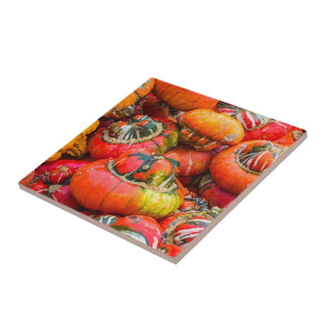 Colourful pumpkins tile (Side)