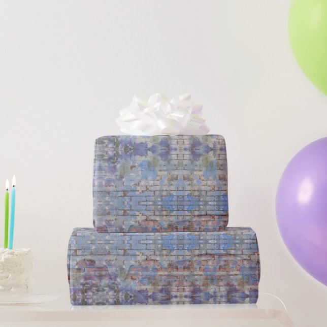 Colourful Purple and Blue Street Art Graffiti Wall Wrapping Paper (Party Gifts)