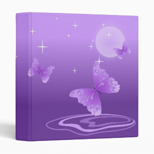 Colourful Purple Art Butterfly Peace Love Destiny Binder
