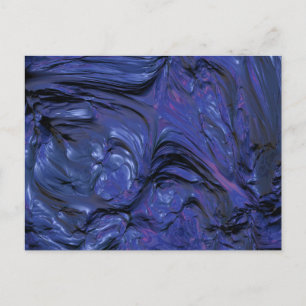 Colourful Purple Blue Paint with Heavy Texture Postcard
