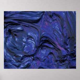 Colourful Purple Blue Paint with Heavy Texture Poster