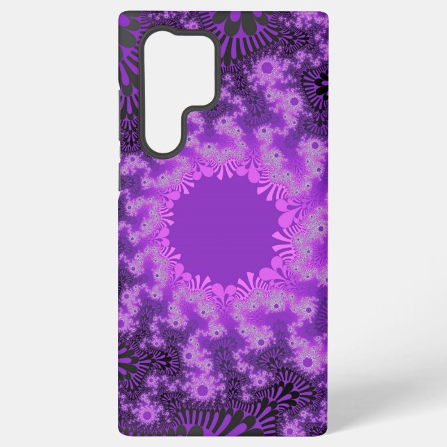 Colourful Purple Fractal Samsung Galaxy S22 Ultra Case (Back)