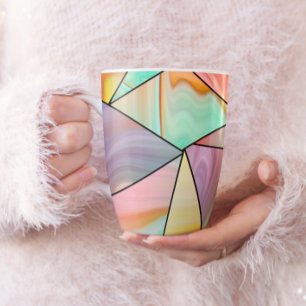 Colourful purple pink sage green Stylish marble Coffee Mug