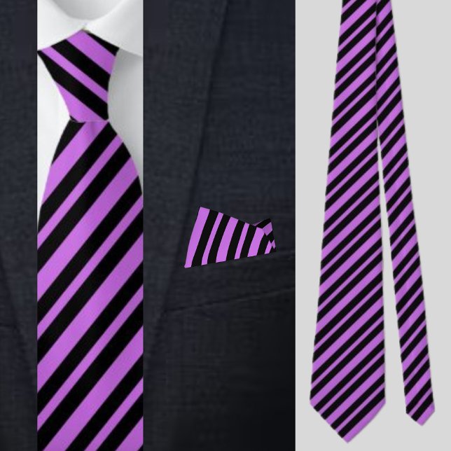 Colourful Purple Stripes Pattern          Tie (Creator Uploaded)