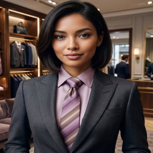 Colourful Purple Tone Colours Of The Year Stripes Tie