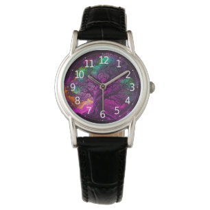 Colourful Purple Tree Stars Universe Artwork   Watch
