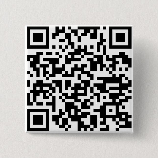 Colourful Q R Code 2 Inch Square Button (Front)