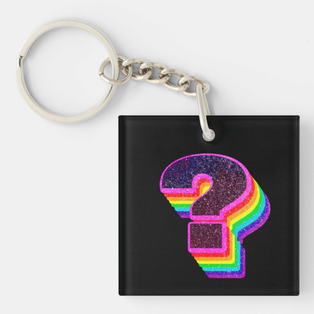 Colourful Question Mark, Keychain (Front)