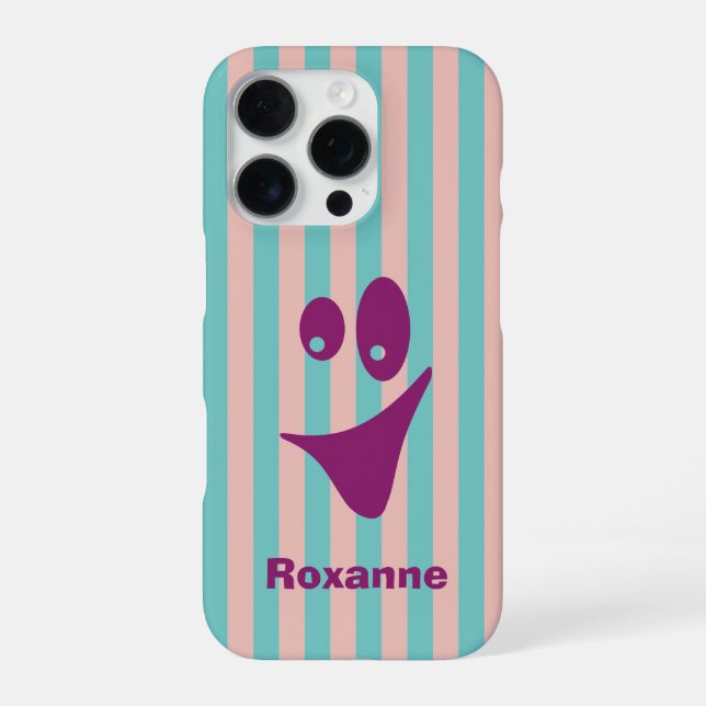 Colourful Quirky Funny Face iPhone Case (Back)