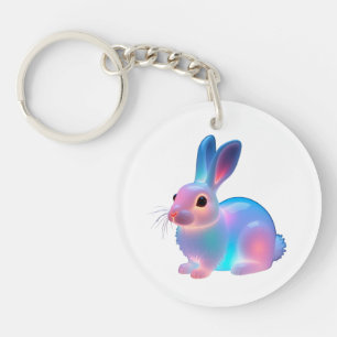 Colourful Rabbit Art Keychain