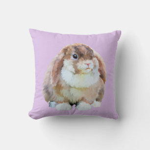 Colourful Rabbit Throw Pillow