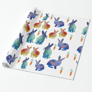 Colourful Rabbits Easter Wrapping Paper