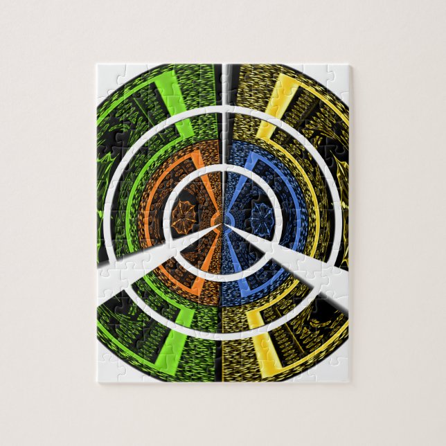 Colourful Radial Art Print Jigsaw Puzzle (Vertical)