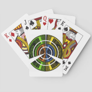 Colourful Radial Art Print Playing Cards