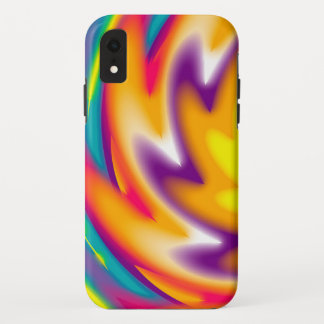 Colourful radial pattern iPhone XR case