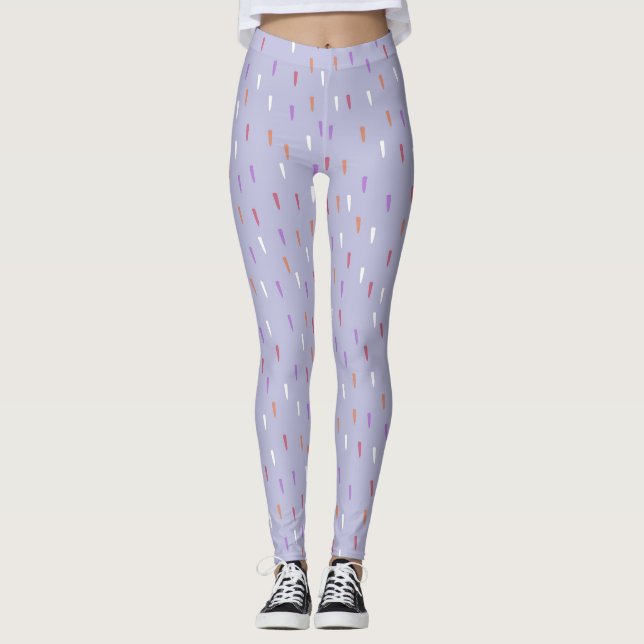 colourful rain pattern leggings (Front)
