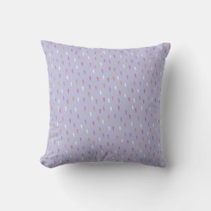colourful rain pattern throw pillow