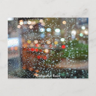 Colourful Rain - Post Card