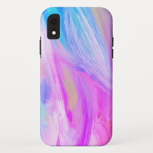 Colourful Rainbow Abstract Oil Painting Purple Case Mate Iphone Case Zazzle Ca