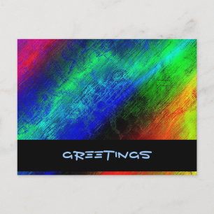 colourful rainbow abstract texture greetings postcard