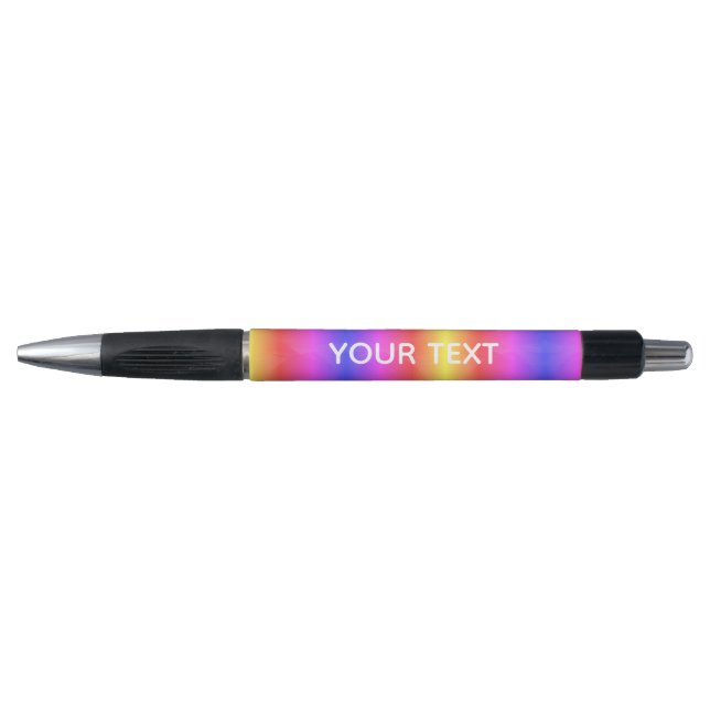 Colourful Rainbow Add Your Text Custom Business Pen (Front)