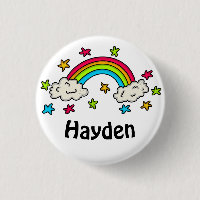 Colourful Rainbow and Stars Kids Name