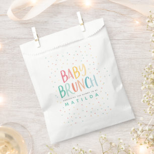Colourful rainbow baby brunch party favour bag