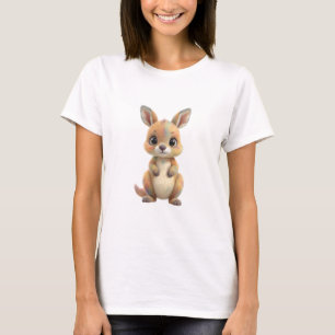 Colourful Rainbow Baby Kangaroo Illustration Women T-Shirt