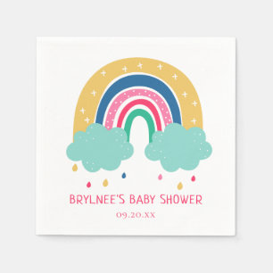 Colourful Rainbow Baby Shower Napkin