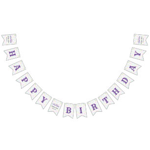 Colourful Rainbow Balloon Joint Birthday Party  Bunting Flags