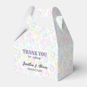 Colourful Rainbow Balloon Joint Birthday Party Favor Box