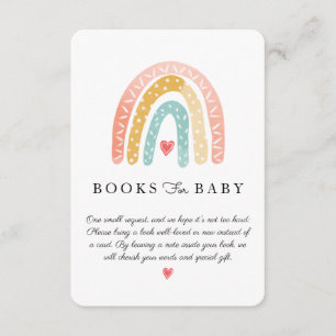 Colourful Rainbow Books For Baby Enclosure Card