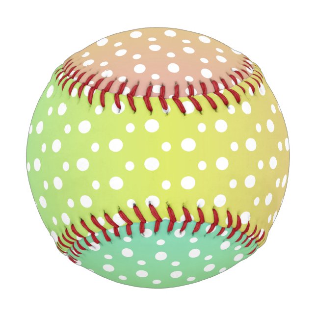 Colourful rainbow bubble gradient baseball (Front)
