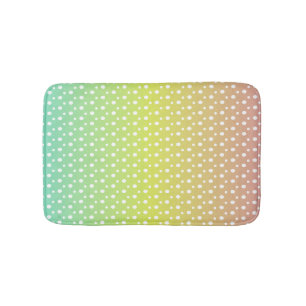 Colourful rainbow bubble gradient   bath mat