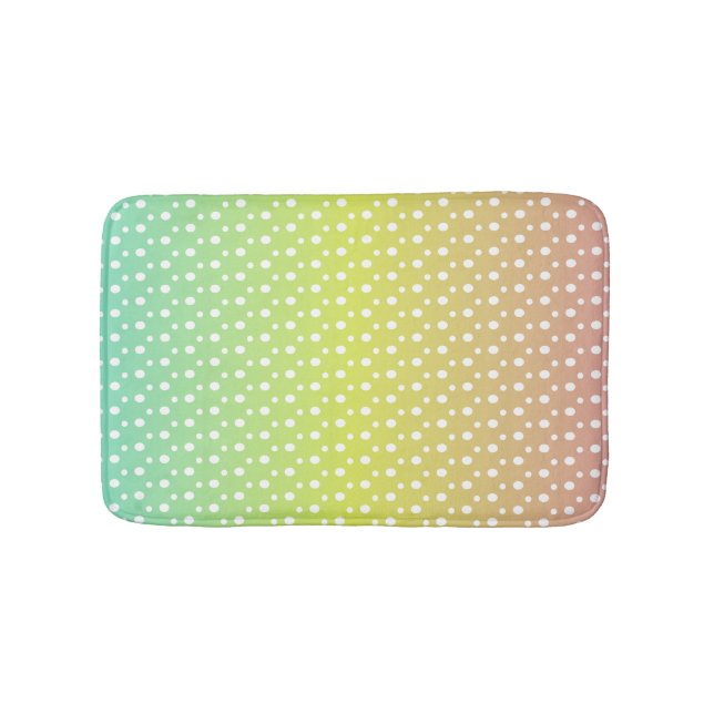 Colourful rainbow bubble gradient   bath mat (Front)