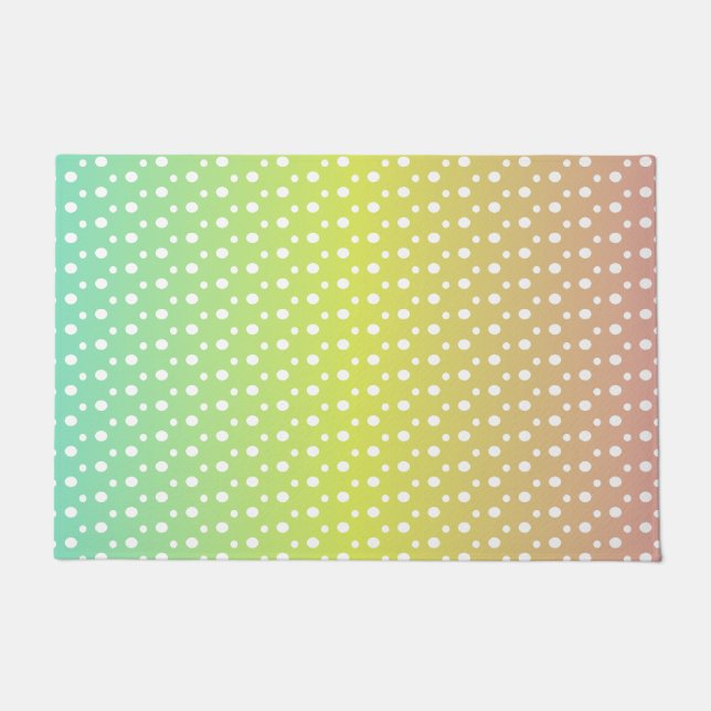 Colourful rainbow bubble gradient doormat (Front)