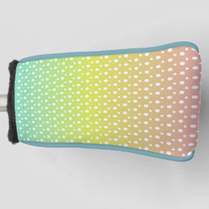 Colourful rainbow bubble gradient  golf head cover