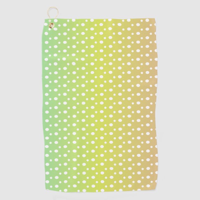 Colourful rainbow bubble gradient   golf towel (Front)