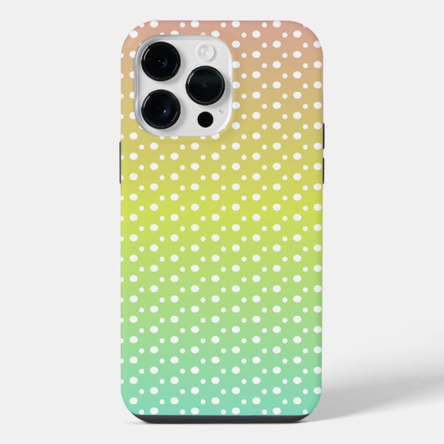 Colourful rainbow bubble gradient iPhone case (Back)