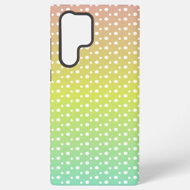 Colourful rainbow bubble gradient  samsung galaxy s22 ultra case (Back)